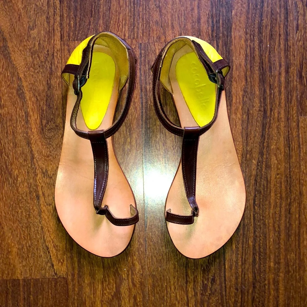 Cocobelle VERO CUOIO Made in Italy Leather Sandals size 39 - Picture 1 of 4